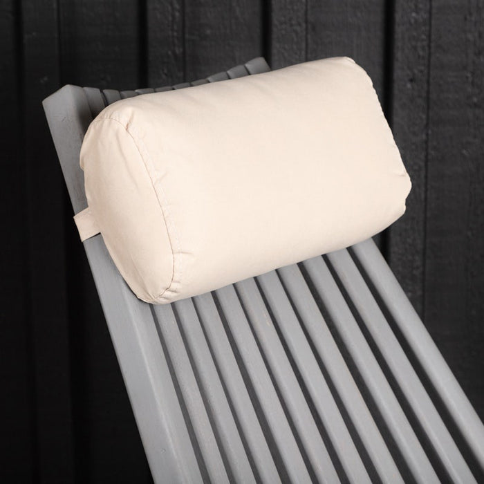 Nest outdoor Bastian houten tuin loungestoel grijs - met hoofdkussen