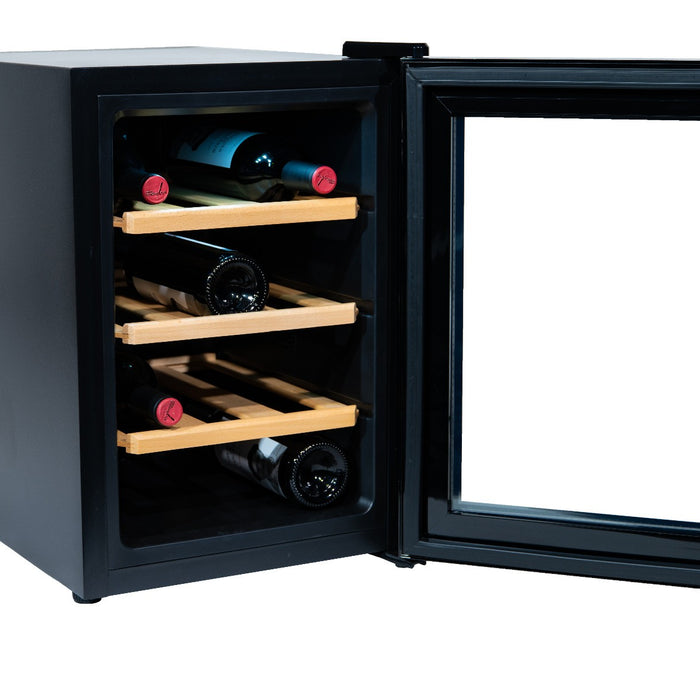 Vinata Adamello wijnkoelkast - vol glazen deur - 12 flessen
