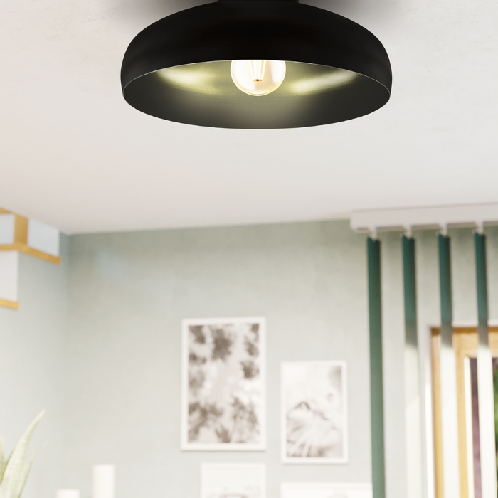 EGLO Mogano Plafondlamp - E27 - Ø 40 cm - Zwart