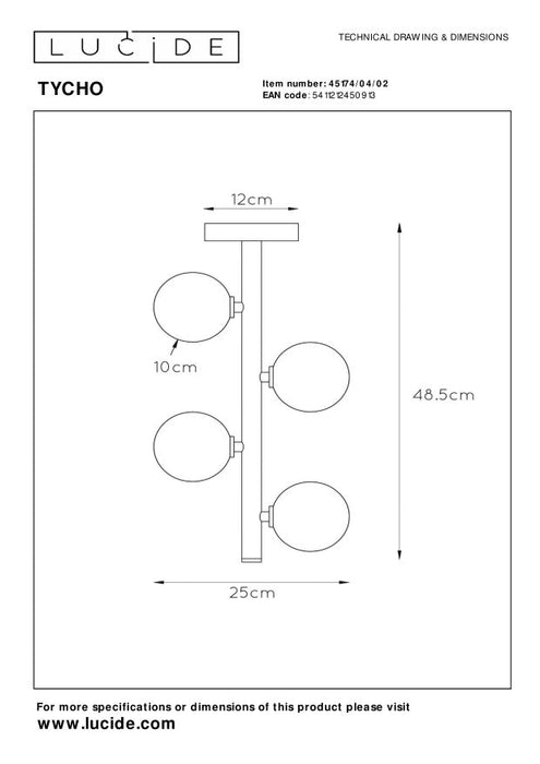 Lucide TYCHO Plafonnière - Mat Goud | Messing