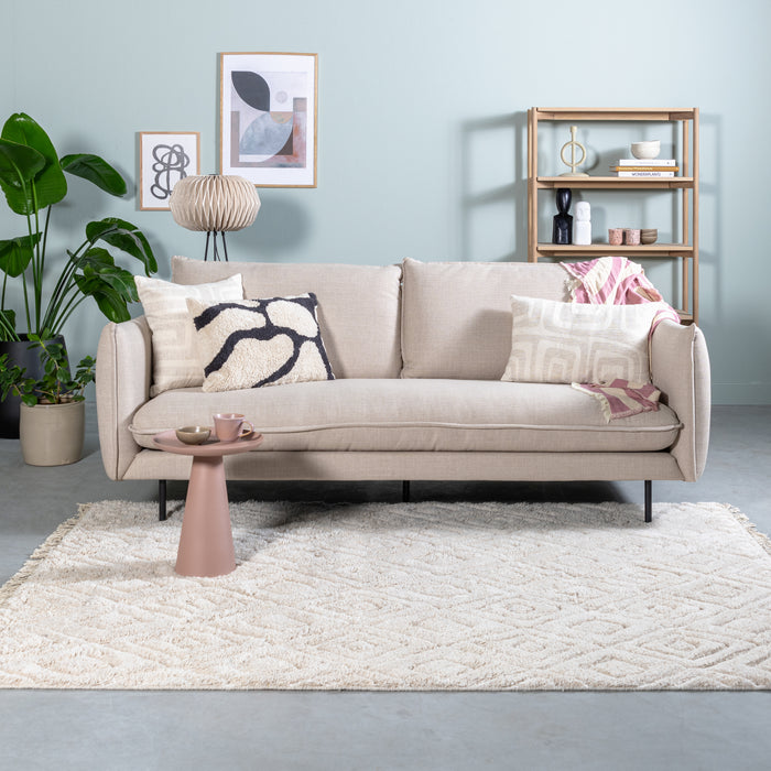 by fonQ Groovy Sierkussen 50 x 50 cm - Ivoor