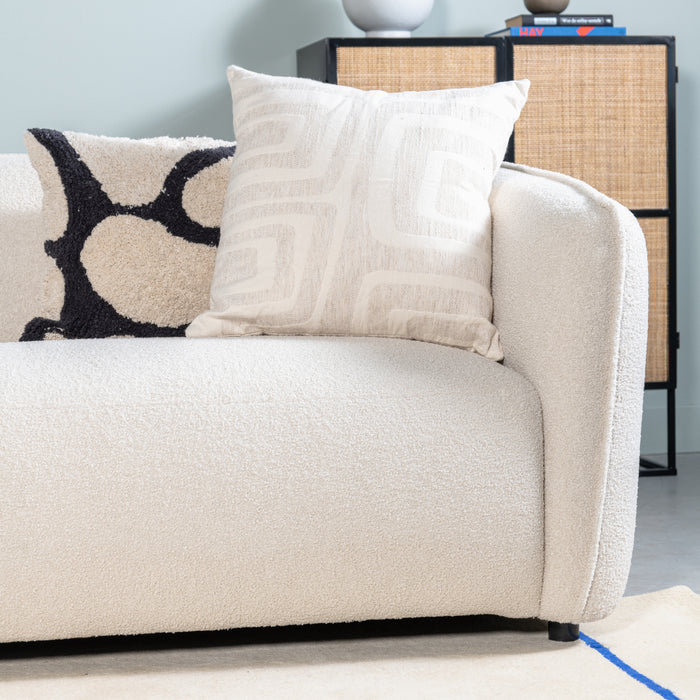 by fonQ Soft 3-zitsbank - Bouclé - Crème