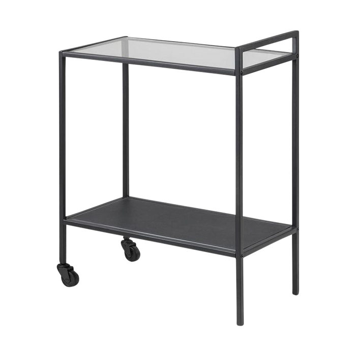 Lisomme Vic houten keuken trolley zwart - 60 x 75 cm