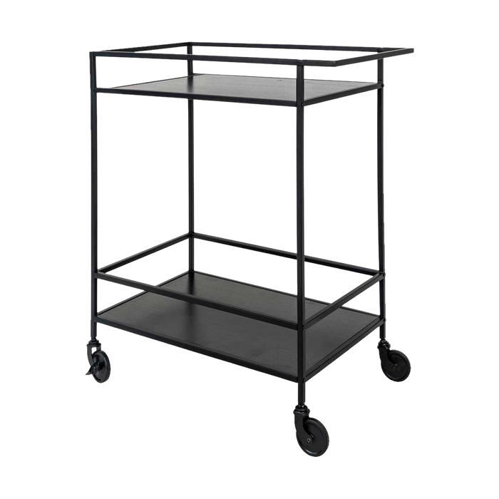 Artichok Flore houten keuken trolley zwart