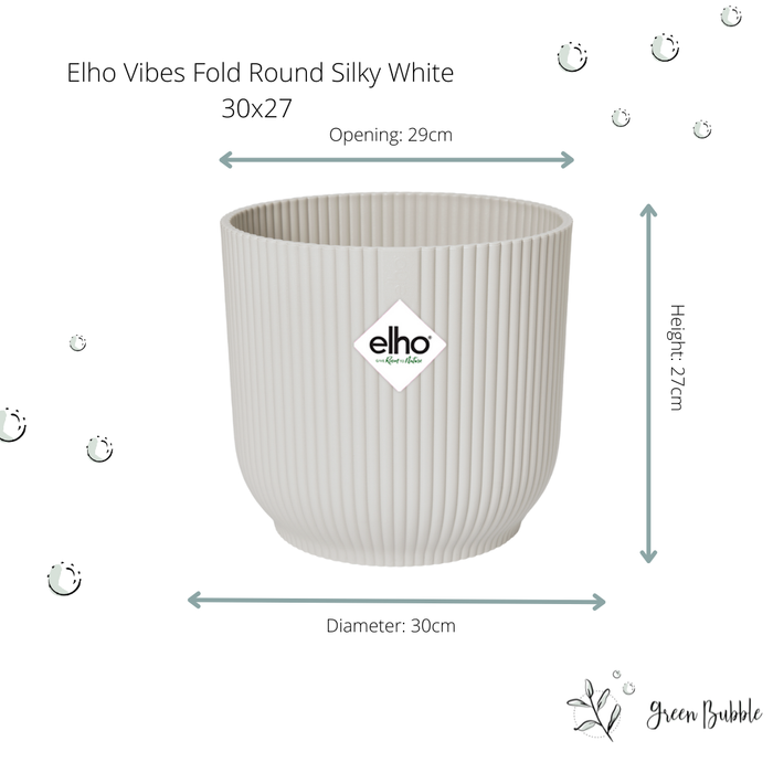 Ficus Lyrata stam + elho Vibes Fold Round wit Ø30 - 160cm