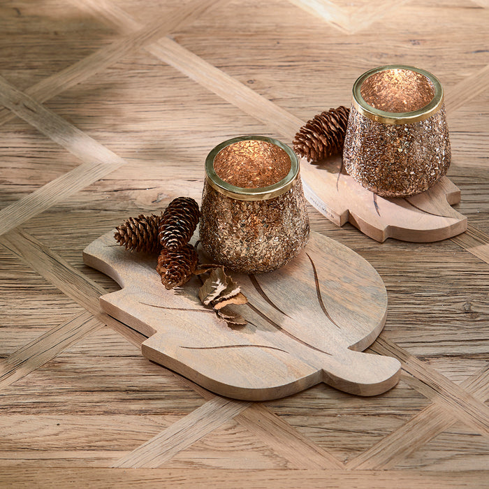 Riviera Maison Snijplank Bruin, Serveerplank - RM Leaf M - Hout