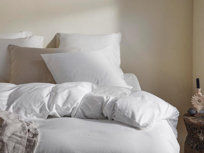 Yumeko overtrekset katoen satijn pure white 140x220 + 1|60x70