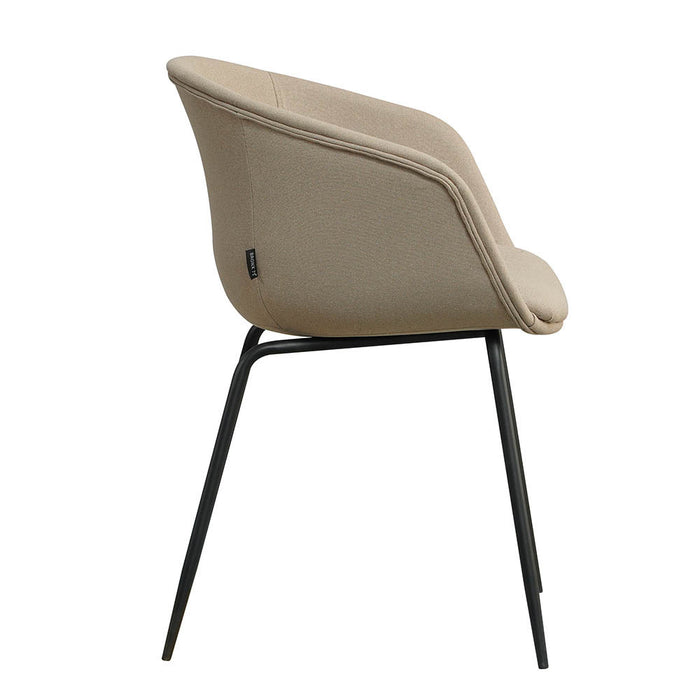 Bronx71 Scandinavische eetkamerstoel Ole taupe gerecyclede stof -