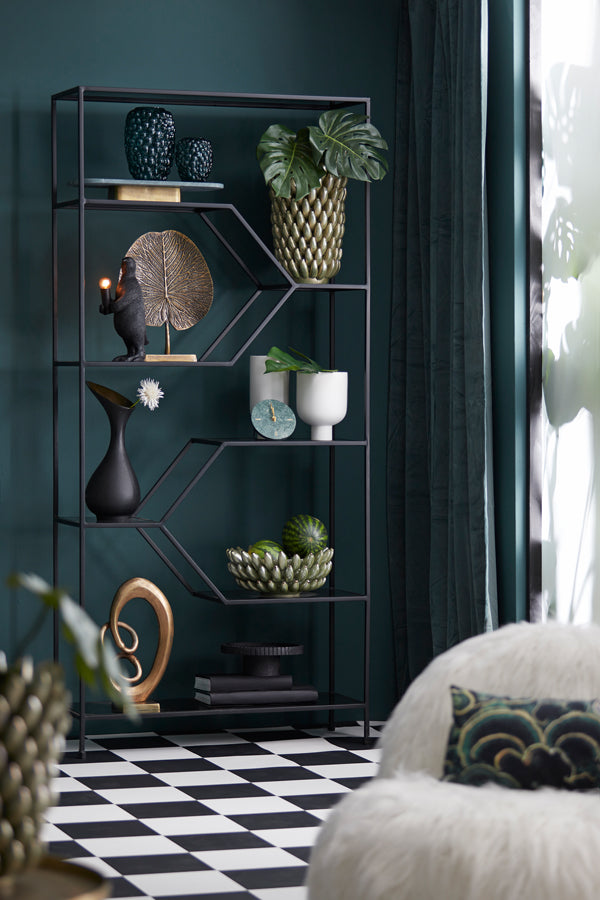 Light & Living Tafelklok Moreno - Marmer Groen - Ø20 cm