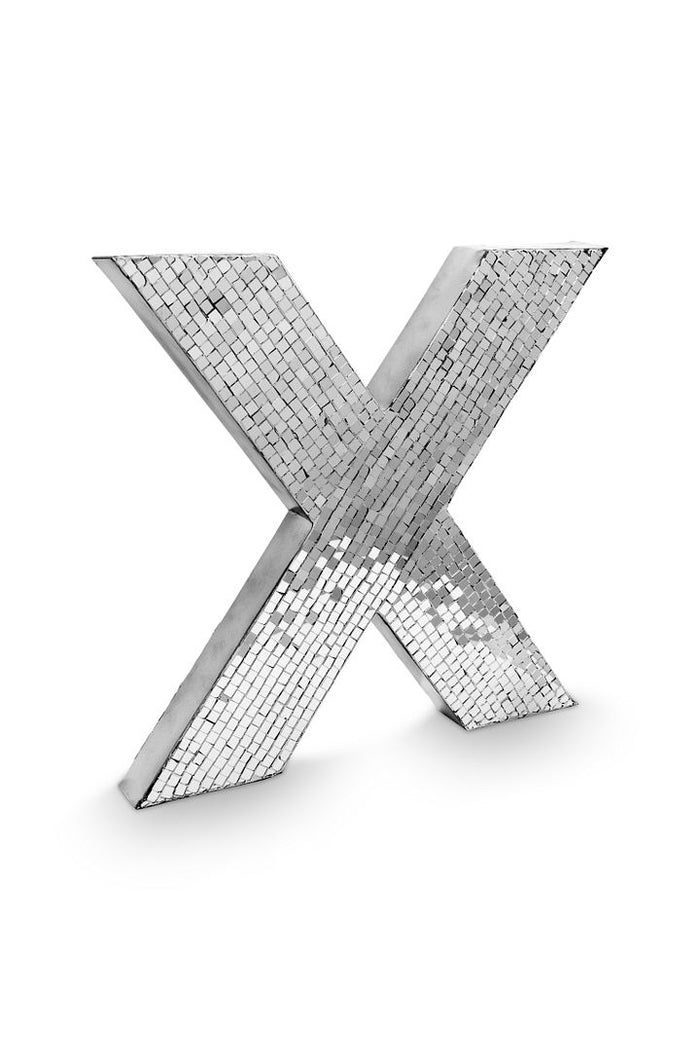vtwonen Metal X - Kerstdecoratie - Zilver - 35,5x4,5x33,5cm