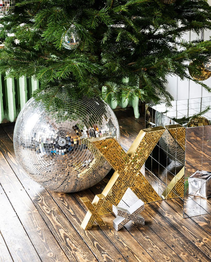 vtwonen Metal X - Kerstdecoratie - Goud - 35,5x4,5x33,5cm
