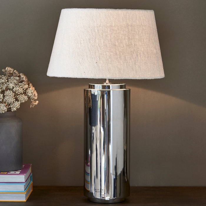 Riviera Maison Lampenkap wit, Teddy stof - Bouclé (ØxH) 45x25