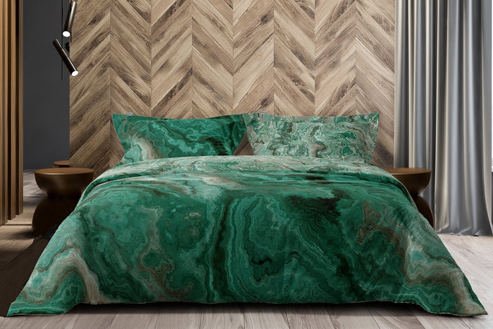 LINNICK Dekbedovertrek katoen Quartz Shards - green