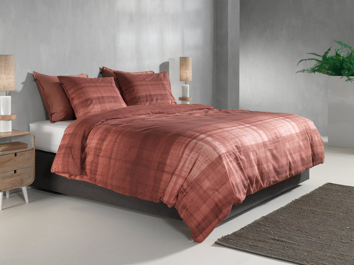 Zo Home Dekbedovertrek Flanel Marley - rio red