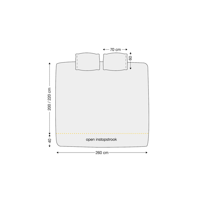 Cinderella dekbedovertrek Satijn - 260x200|220 cm - Taupe