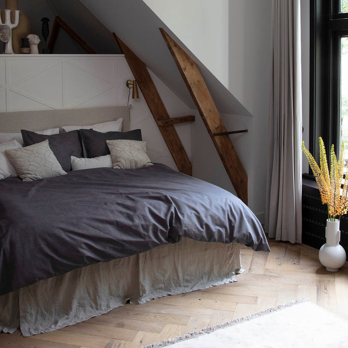 Damai dekbedovertrek Mik - Katoen - 240x200|220 cm - Anthracite