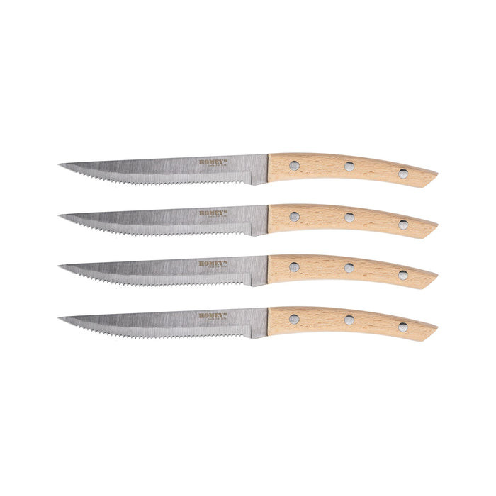 Homey's Bokträ steakmessenset - 11cm - kartel - RVS|beukenhout