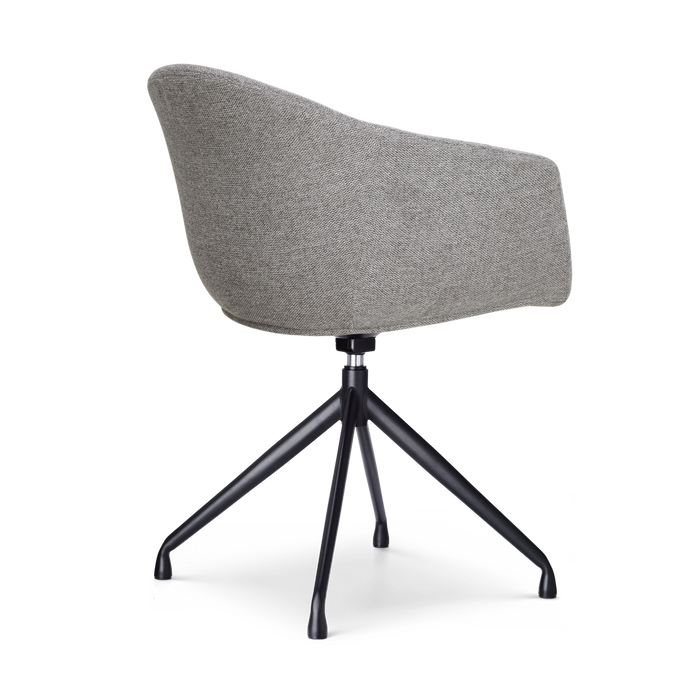 Nolon Nola-Otis Draaibare Eetkamerstoelen Set - Donkergrijs - Zwart