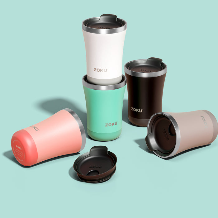 Zoku - Thermosbeker RVS, 350 ml, Turquoise, 3-in-1 - Zoku