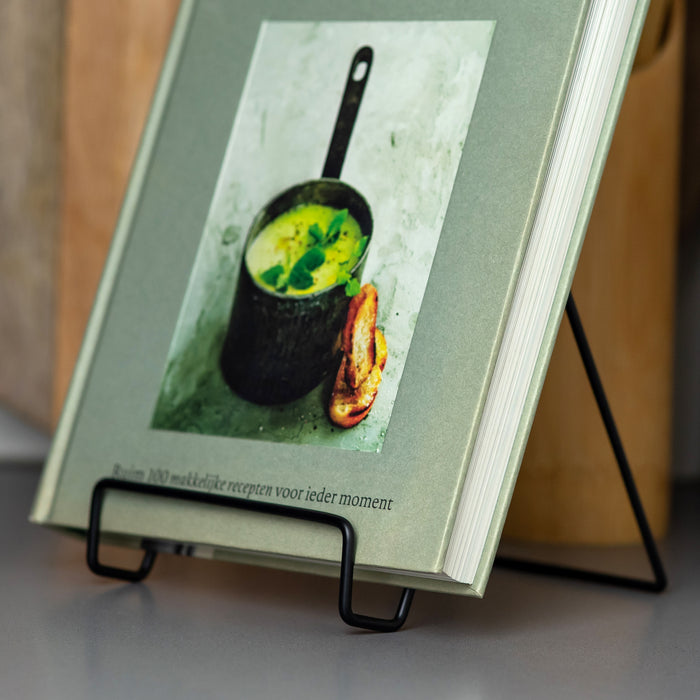 QUVIO Boekenstandaard metaal - Zwart