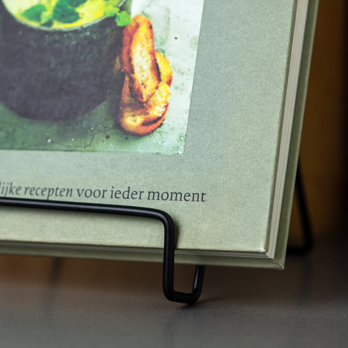 QUVIO Boekenstandaard metaal - Zwart