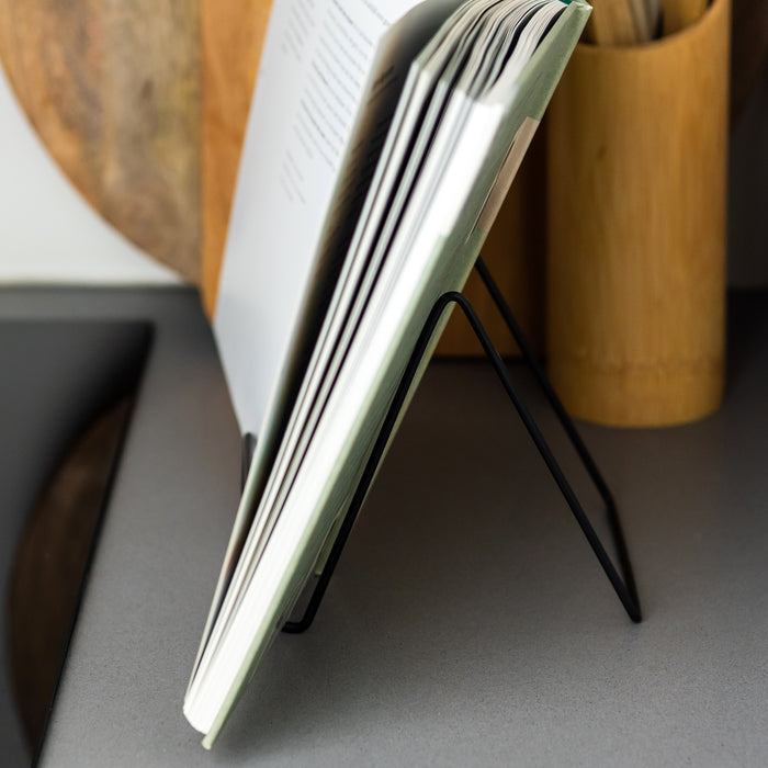 QUVIO Boekenstandaard metaal - Zwart