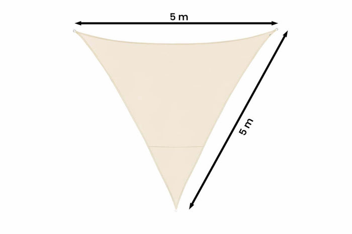 Feel Furniture - Schaduwdoek - Zonwering - Driehoek - 5 m - creme