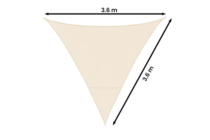 Feel Furniture - Schaduwdoek - Zonwering - Driehoek - 3.6 m - Crème