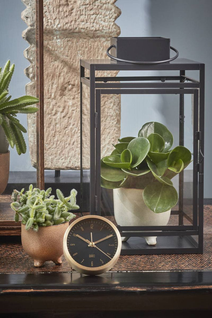 Mica Decorations Storm Lantaarn - L19,5 x B19 x H36 cm - Zwart