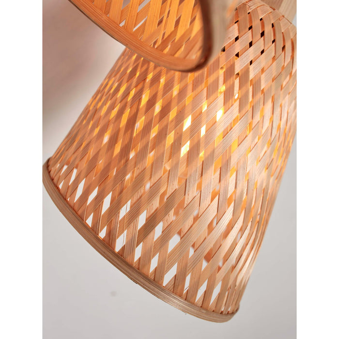 GOOD&MOJO Plafonniere Java - Bamboe - 28x15x24cm