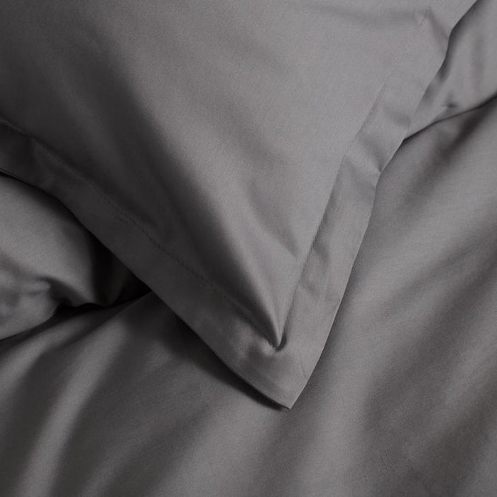 Cinderella Uni Katoensatijn Dekbedovertrek 260 x 200|220 cm -Antraciet