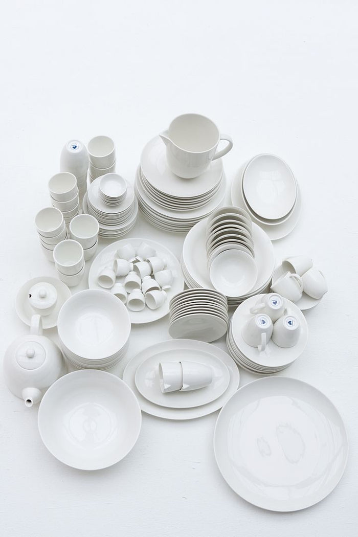 vtwonen Pastabord - Set van 2 - Wit - Porselein - Ø 25.5cm