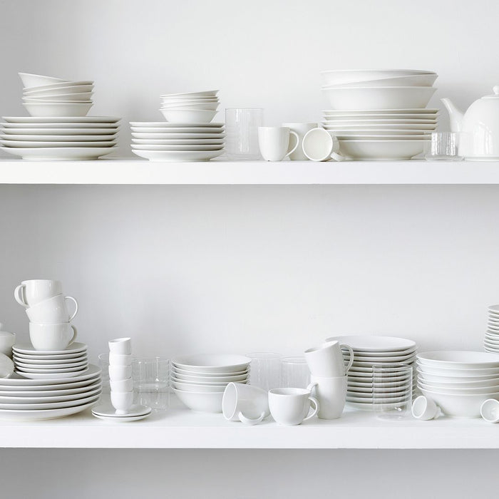 vtwonen Borden - Wit - Set van 6 - Porselein - Ø 18cm