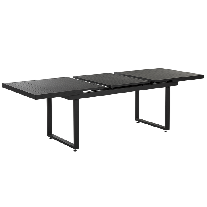 Beliani-VALCANETTO -Tuintafel-Zwart-90 x 180|240 cm-Aluminium