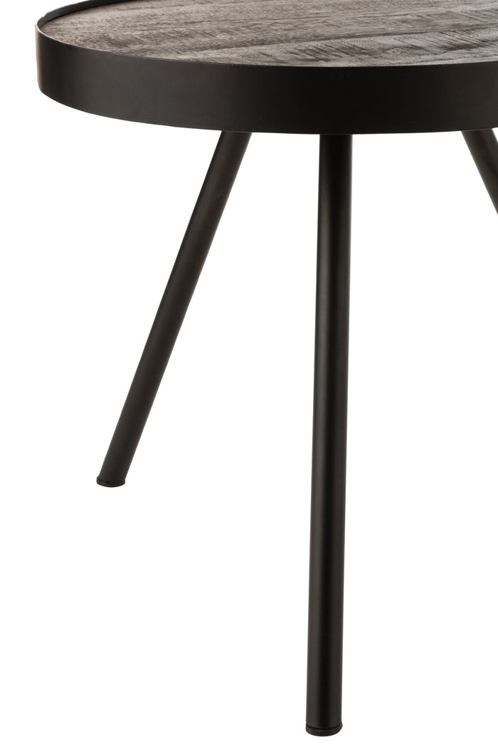 Duverger® Ruf Industry - Salontafel - rond - dia 46cm - mango hout - a