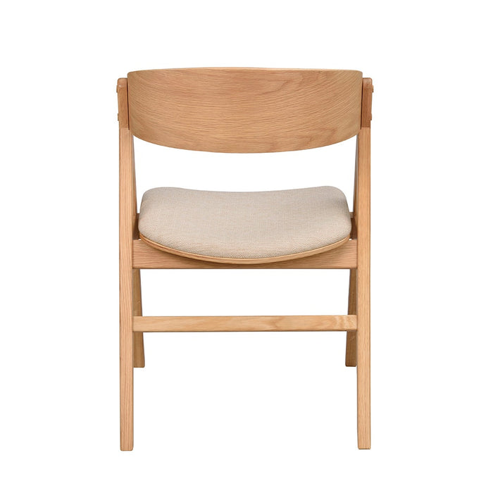 Rowico Home Waterton Houten Eetkamerstoel Naturel - Beige Zitting