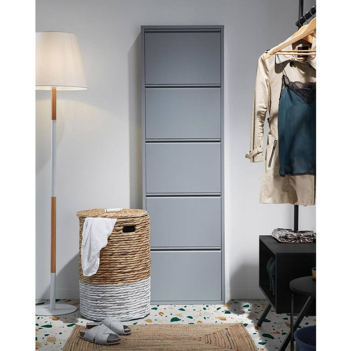 Kave Home - Schoenenrek Ode 50 x 168,5 cm 5 deuren grijs