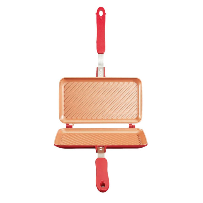 Red Copper Sandwichmaker Flipwich DUO staal rood