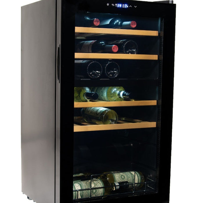 Vinata Cristallo wijnkoelkast - vol glazen deur - 33 flessen