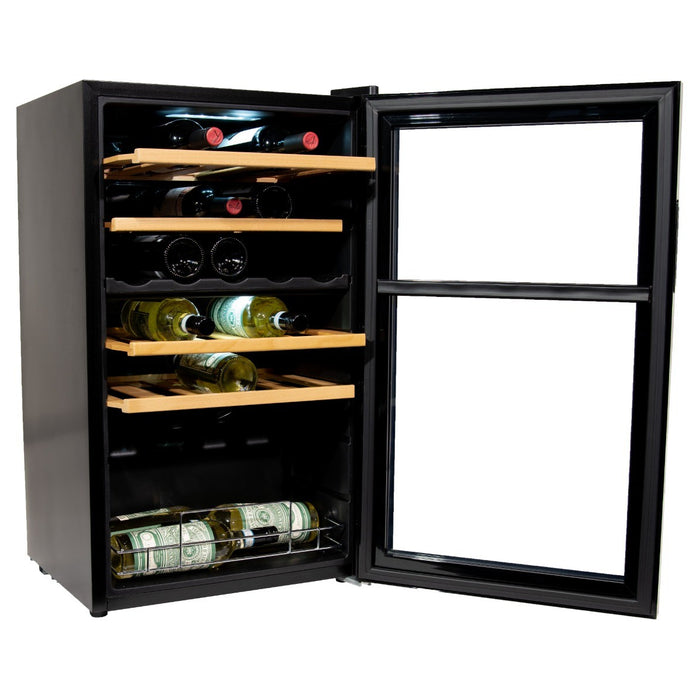 Vinata Cristallo wijnkoelkast - vol glazen deur - 33 flessen