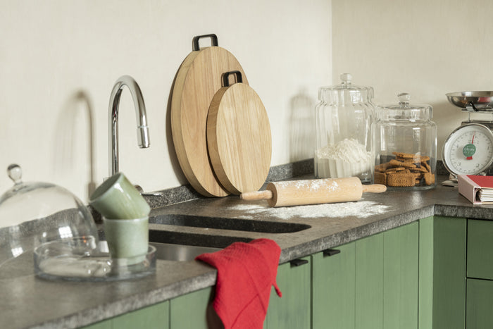 J-Line snijplank Rond - hout - naturel - small