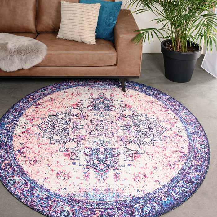 Heritaged Rond vintage vloerkleed - Fade No.2 multi - 190 cm