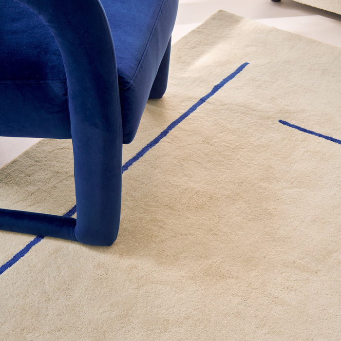 by fonQ Line Vloerkleed 170 x 240 cm - Blauw