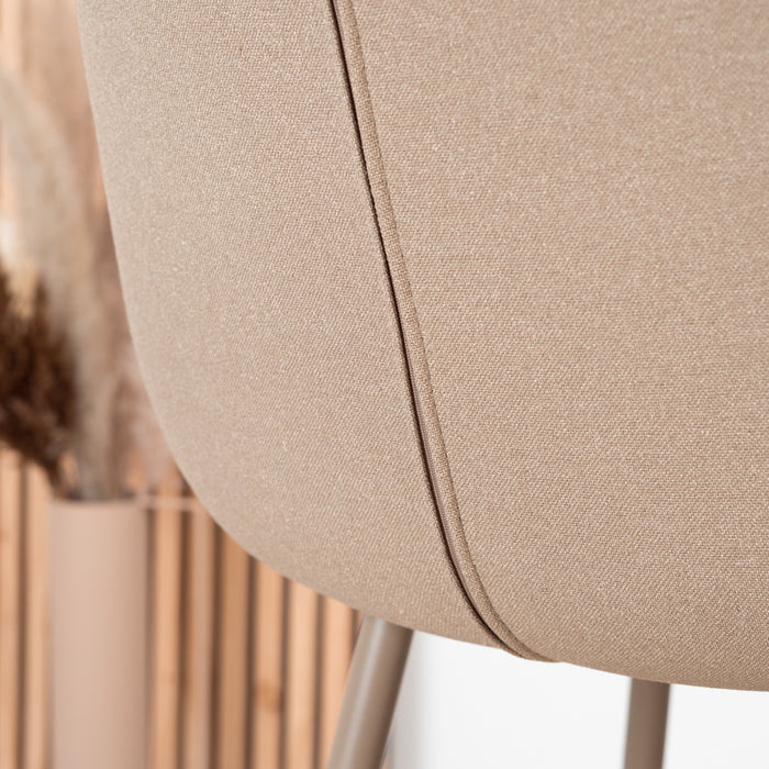 Bronx71 Scandinavische barkruk Maud gerecyclede stof taupe 74 cm -