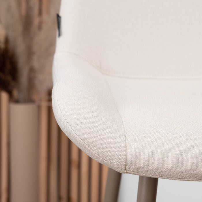 Bronx71 Scandinavische barkruk Maud gerecyclede stof off white 74 cm -