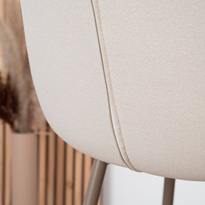 Bronx71 Scandinavische barkruk Maud gerecyclede stof off white 74 cm -