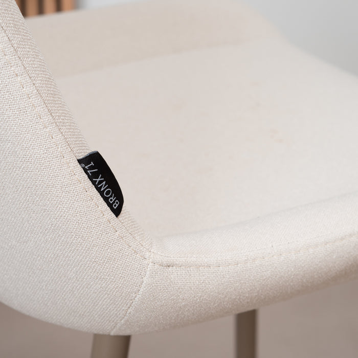 Bronx71 Scandinavische barkruk Maud gerecyclede stof off white 74 cm -