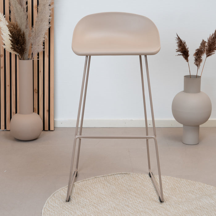 Bronx71 Scandinavische Barkruk Ellen taupe 76 cm - Barkrukken set van