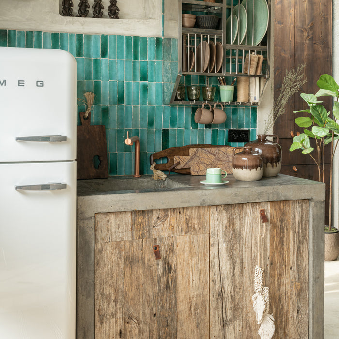 J-Line Kruik Handvat Keramiek Beige|Bruin Large