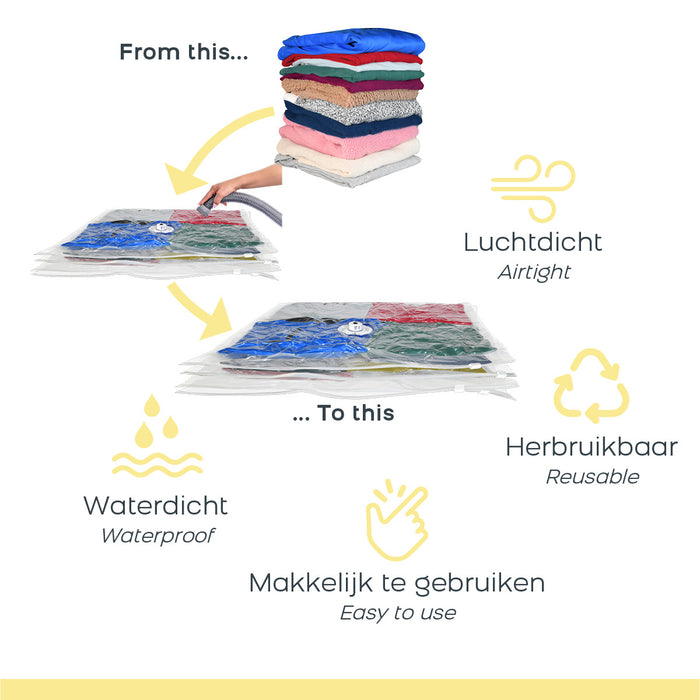 Space Buddy Vacuümzakken Opbergzakken Kleding voor Onderweg 15 st.